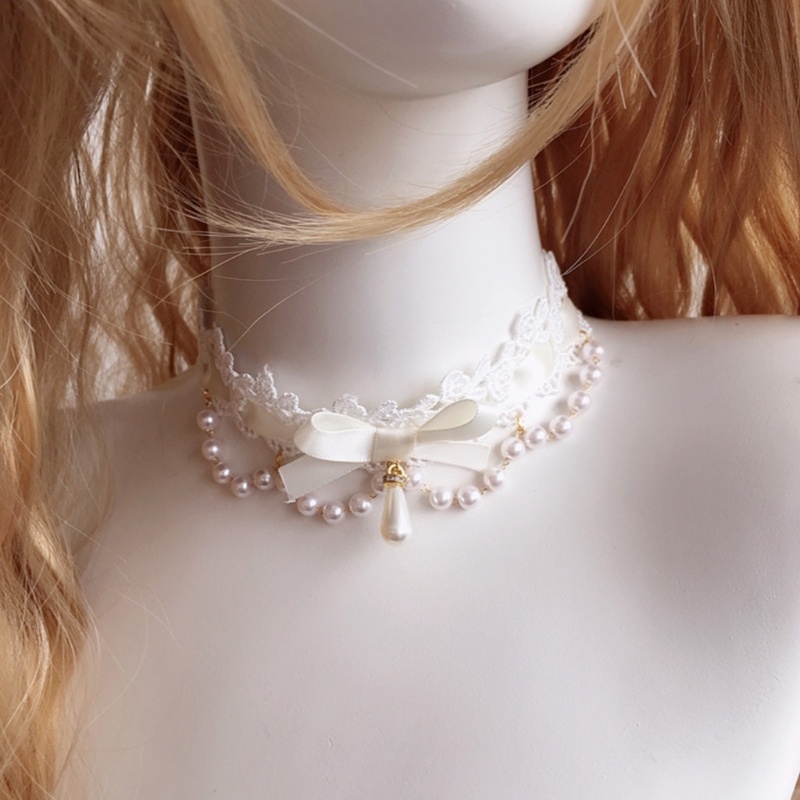 Vòng Cổ Choker Đính Nơ Phong Cách Lolita Dễ Thương Dành Cho Nữ