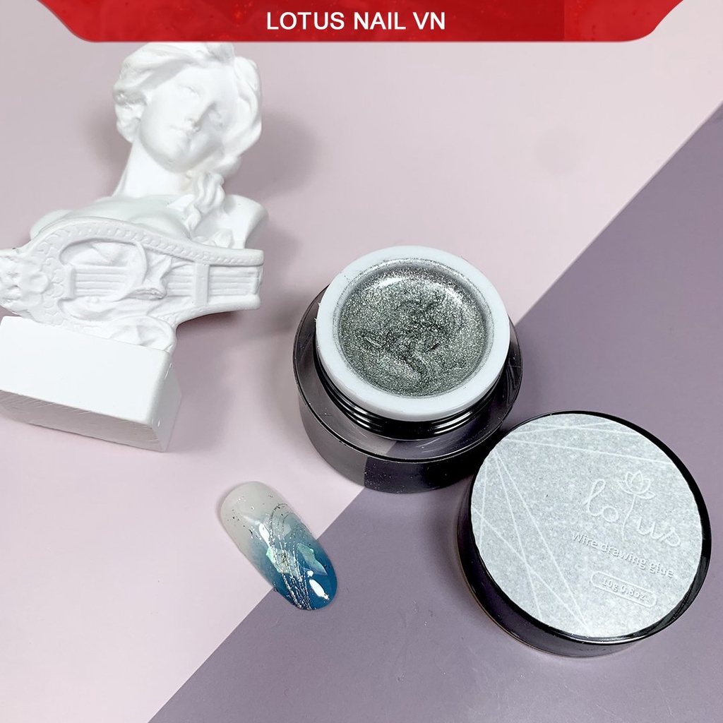 Gel nhện nail Lotus trang trí móng hũ to 10g dễ kéo không bị đứt