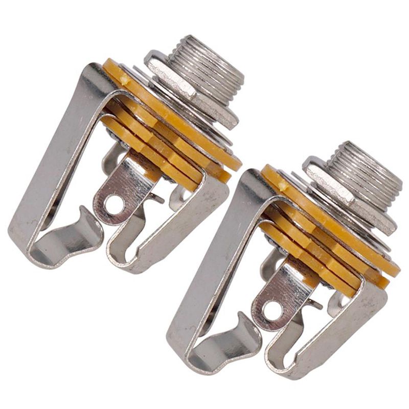 Set 2 Giắc Cắm Đầu Vào 1 / 4 inch 6.35Mm Cho Đàn Guitar Điện / Bass