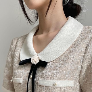 Váy tweed nơ đen Hàn Quốc