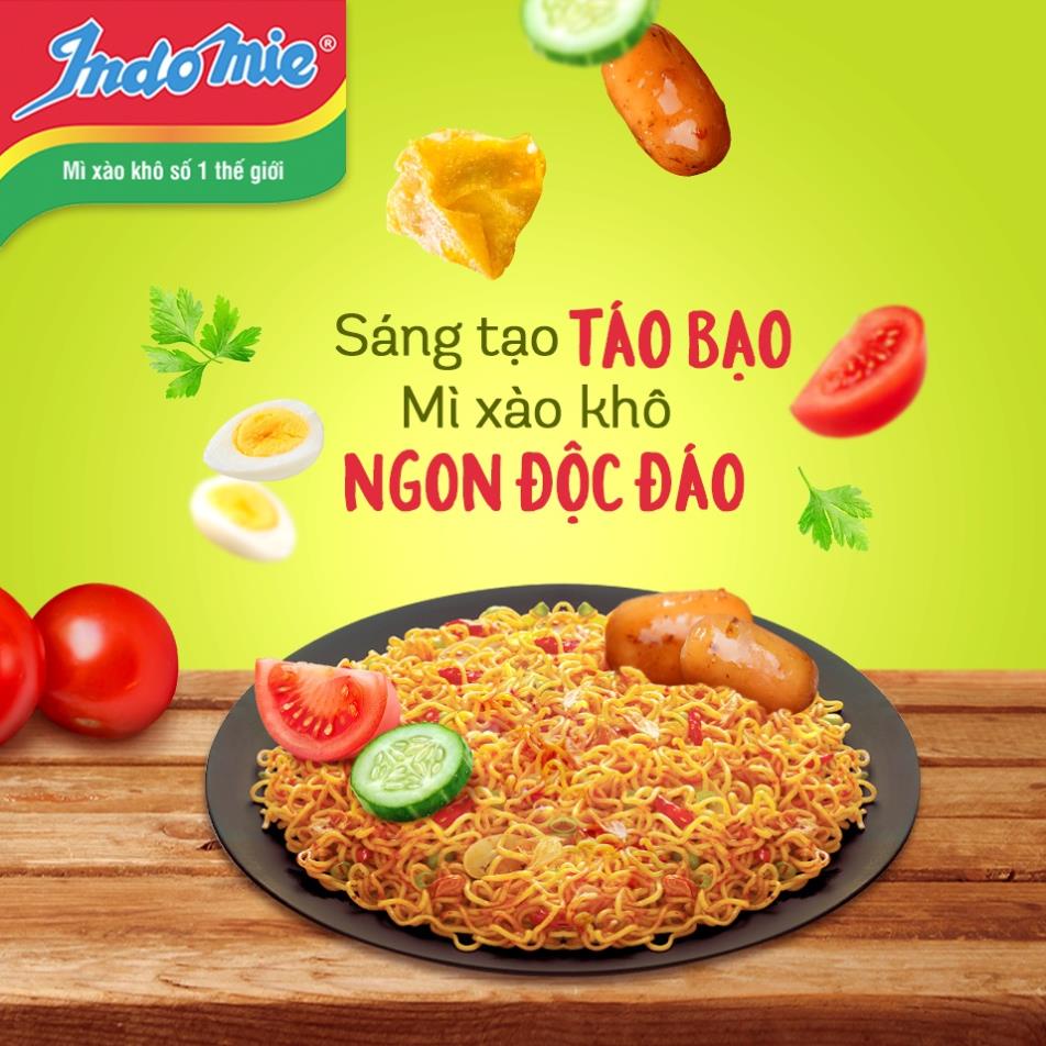 Lốc 5 Gói Mì Xào Khô Indomie Mi Goreng Rasa Iga Penyet Vị  Bò Cay 80g