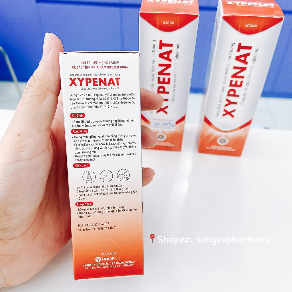 Dung dịch xịt mũi Xypenat - Giúp thông mũi, giảm nghẹt mũi dành cho trẻ em và người lớn