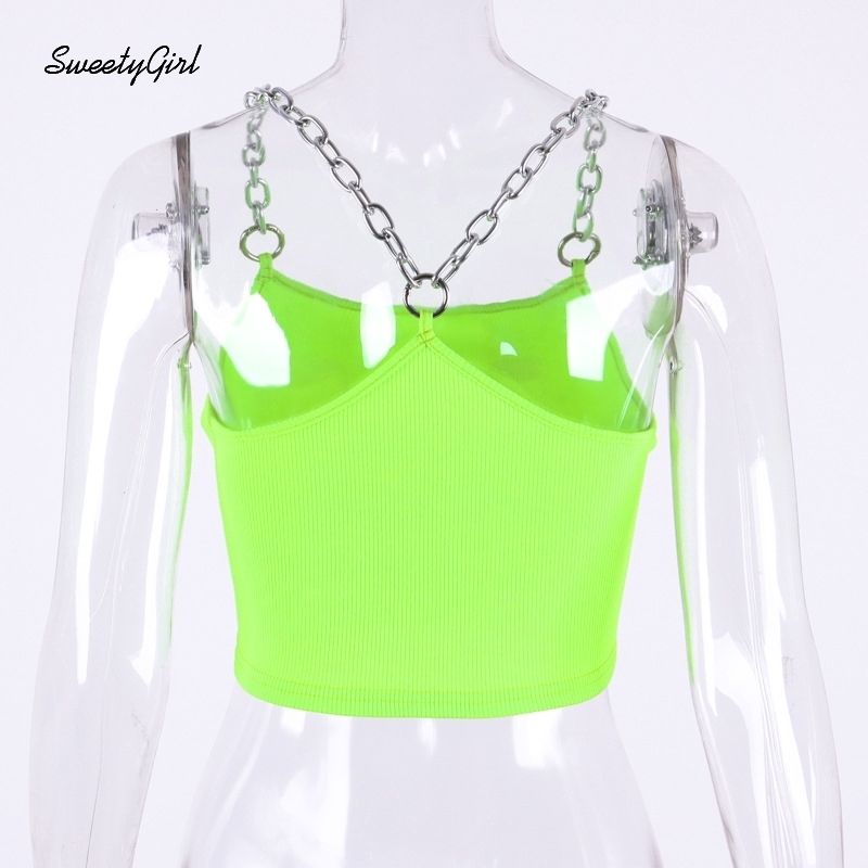 Áo croptop hai dây trơn màu quyến rũ cho nữ