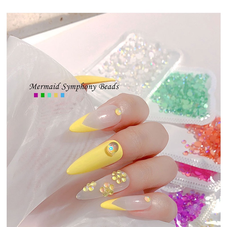 Set 300 Hạt Ngọc Trai Giả Trong Suốt Đính Móng Nghệ Thuật