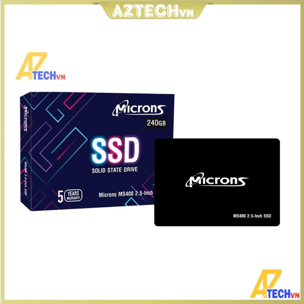[Free Ship] Ổ CỨNG SSD 240GB MICRONS MS400 2.5'' SATA III - CHÍNH HÃNG - BẢO HÀNH 36 THÁNG TẶNG KÈM DÂY SATA | BigBuy360 - bigbuy360.vn