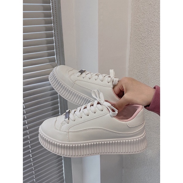 Giày Sneaker Da mềm đế bánh mì nữ | Ảnh thật cuối