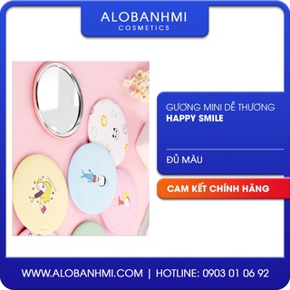 Gương mini dễ thương Happy Smile đủ màu
