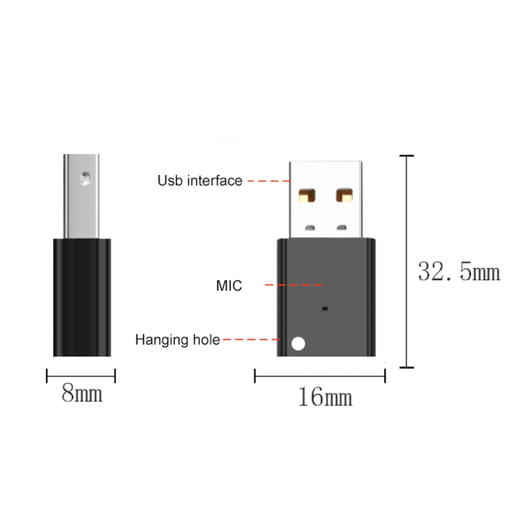USB Bluetooth 5.0 thu tín hiệu âm thanh cho xe hơi