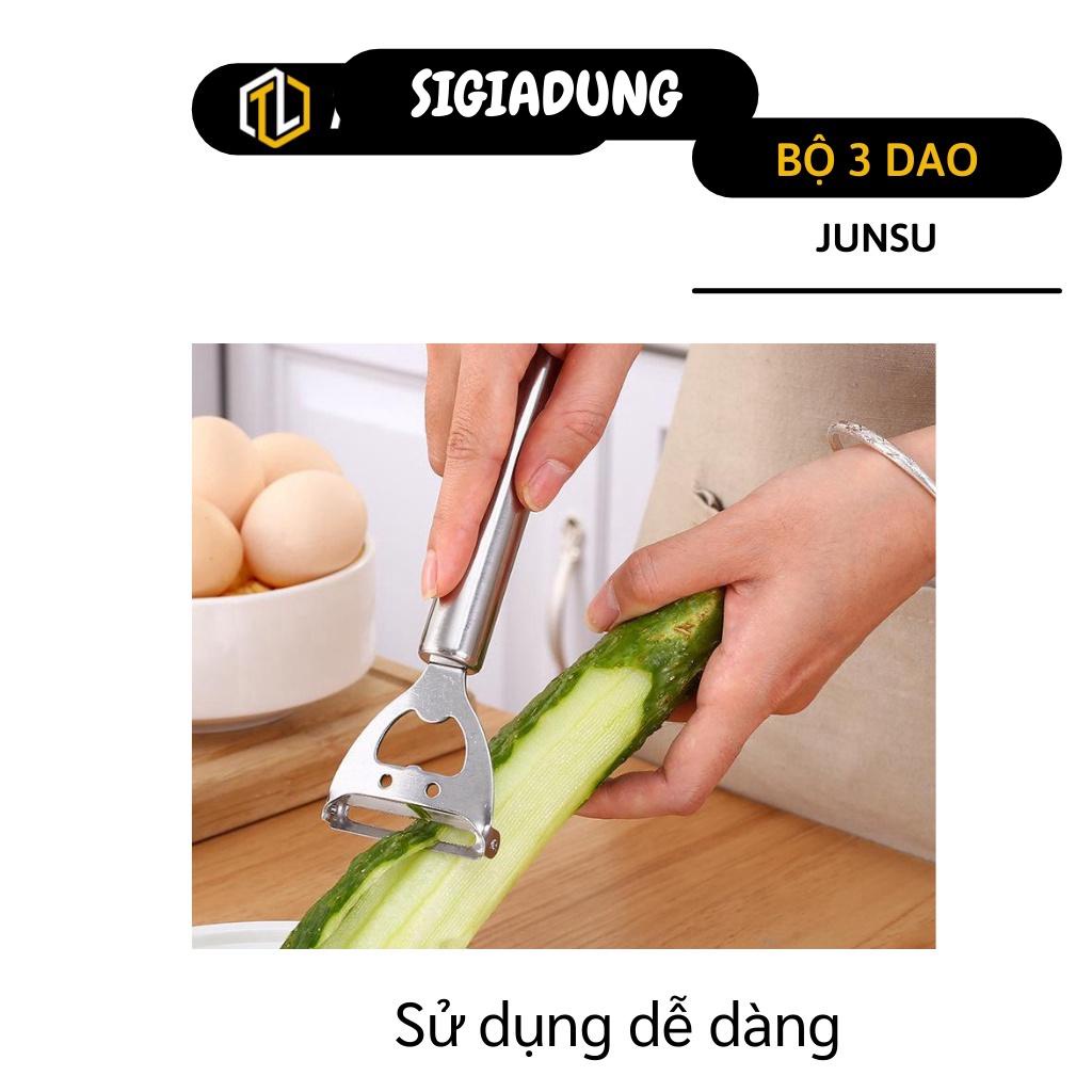 [SGD] Dụng Cụ Bào Sợi - Bộ 3 Dao Nạo Rau Củ Quả, Bào Nhuyễn, Gọt Vỏ Bằng Inox Cao Cấp 8763