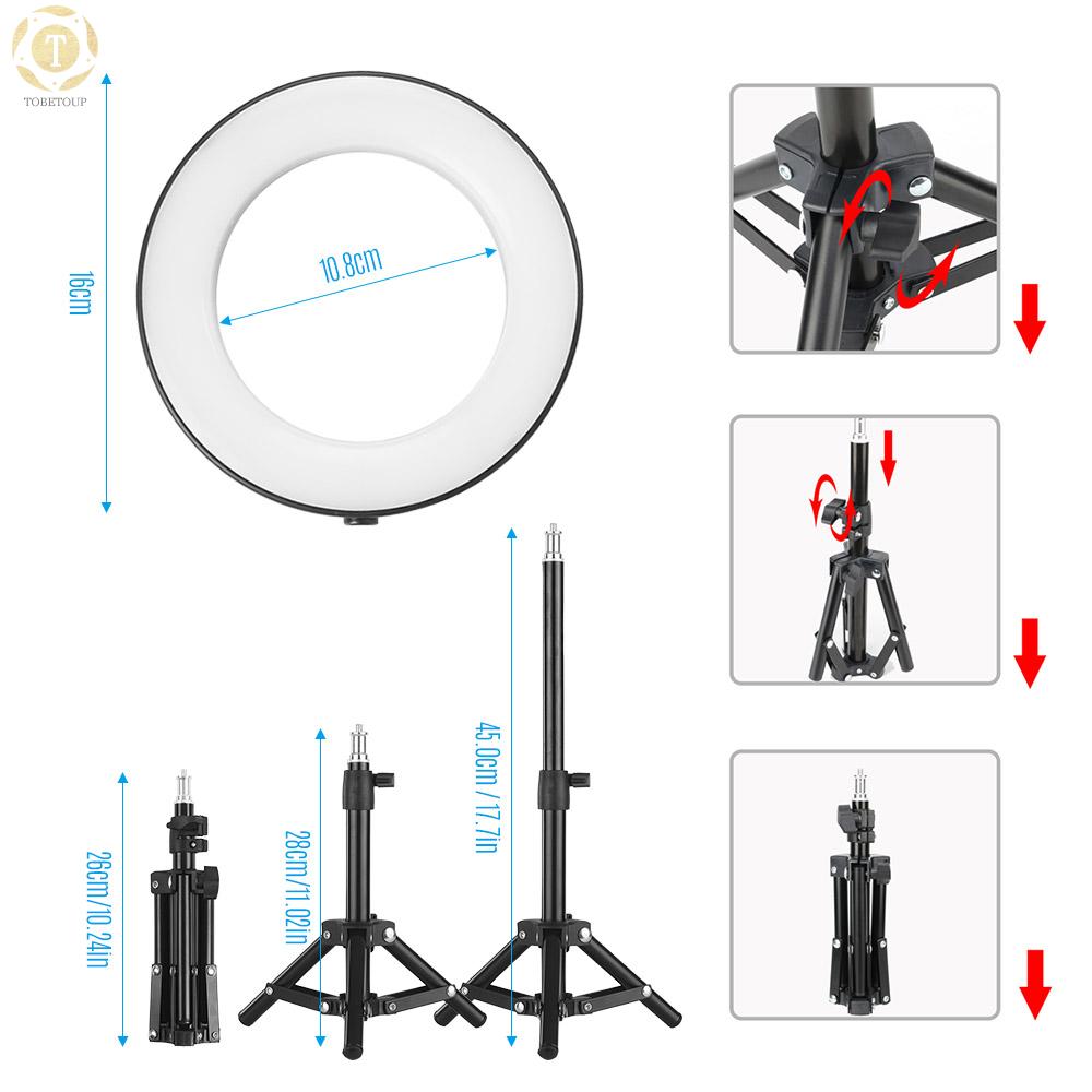 Shipped within 12 hours】 ZOMEI 6 Inch Desktop Mini LED Ring Light 3000-6000K 3 Light Modes & Dimmable Brightness with Wireless Remote Control Tripod Stand 3 Cell Phone Holders Camera Lighting Kit for YouTube Video Live Stream Makeup Selfie Compatibl [TO]