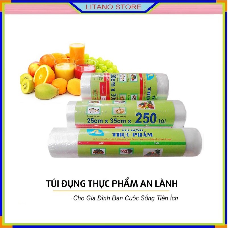 [Nhiều Size] Cuộn Túi Đựng Thực Phẩm Sinh Học Tự Hủy An Lành - Màng PE Bọc Thực Phẩm An Toàn, Thân Thiện Với Môi Trường