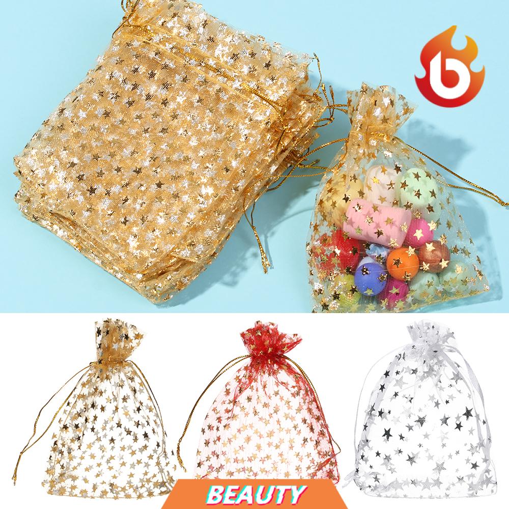 Set 100 Túi Dây Rút 9x12cm 3 Màu Dễ Thương