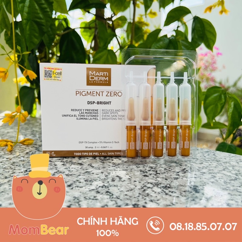 MARTIDERM PIGZERO DSP BRIGHT Ampoule dưỡng sáng đều màu da