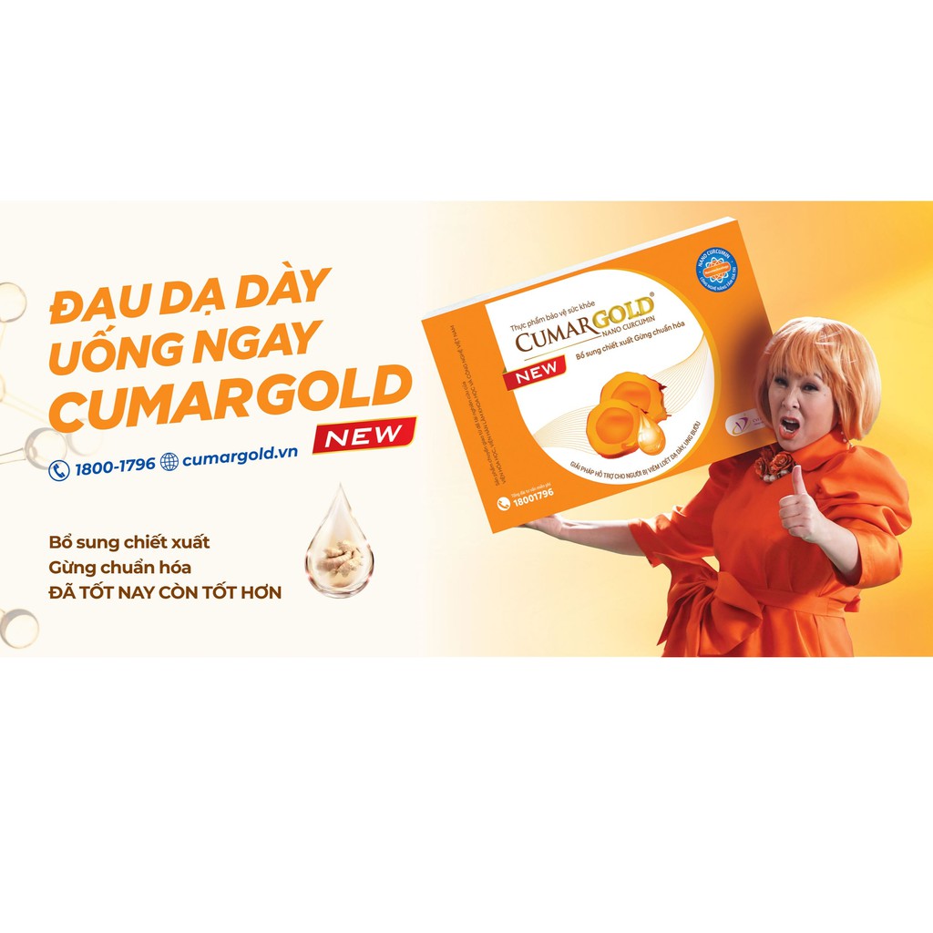 CUMARGOLD - Hỗ Trợ Điều Trị Viêm Loét Dạ Dày, Tá Tràng Hộp 30 Viên