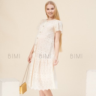 Đầm ren kem middi - bimi