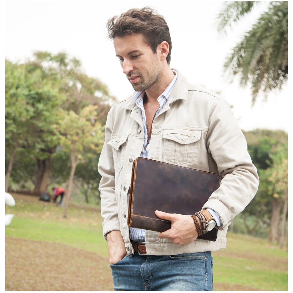 HIRAM MacBook air 13 Case Macbook Pro 15.4 Leather Sleeve Case Túi đựng máy tính xách tay cho Pro 13 15 inch