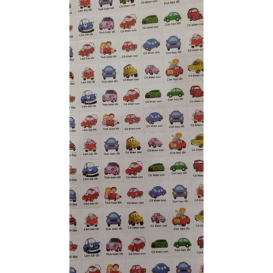 1 sét stick 10 tờ -có khen, có khuyến khích cho học sinh hoàn thành.