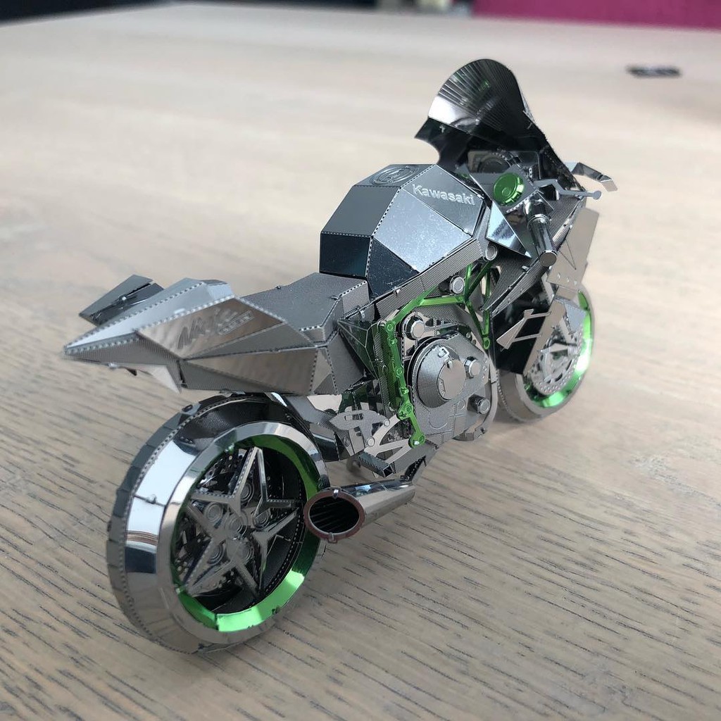 Mô hình 3D kim loại lắp ráp siêu môtô H2, Mô hình lắp ráp 3D thép không gỉ cao cấp - Chưa Lắp