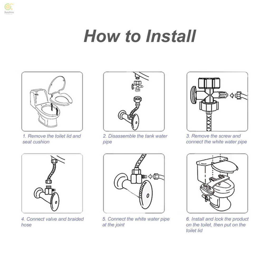 Bộ Vòi Phun Nước Vệ Sinh Toilet Tự Động Không Sử Dụng Điện G1 / 2 | BigBuy360 - bigbuy360.vn