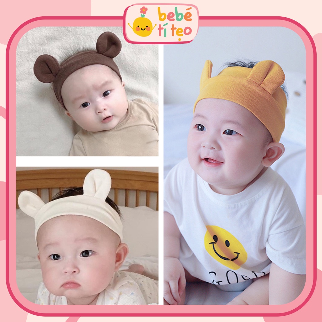 Băng Đô Tai Gấu Turban Tai Gấu Hàn Quốc Siêu Yêu Cho Bé Bebé Tí Tẹo PKT02