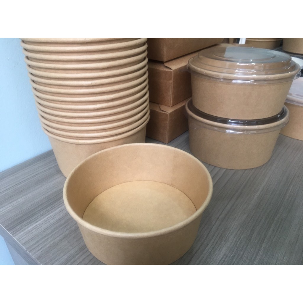 Hộp giấy tròn kraft 750ML