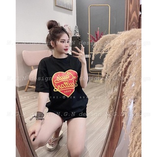 Áo phông tim 3 màu trắng, xanh, đen siêu đẹp. Size S M