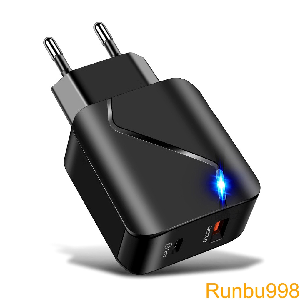 Đầu sạc DT PD18W QC3 0 Đầu sạc nhanh USB Đầu cắm sạc di động bằng nhựa