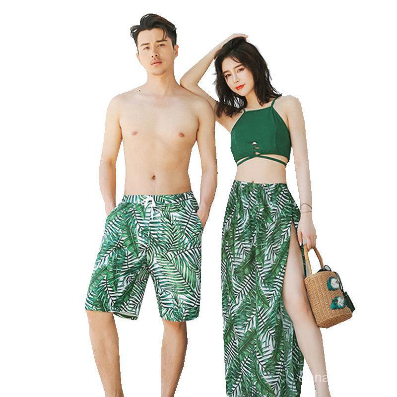 Best Friend Xin Couple Swimwear New Women's Slim Beach Holiday Hot Spring Three-Piece Skirt-Style Fresh Beach Pants