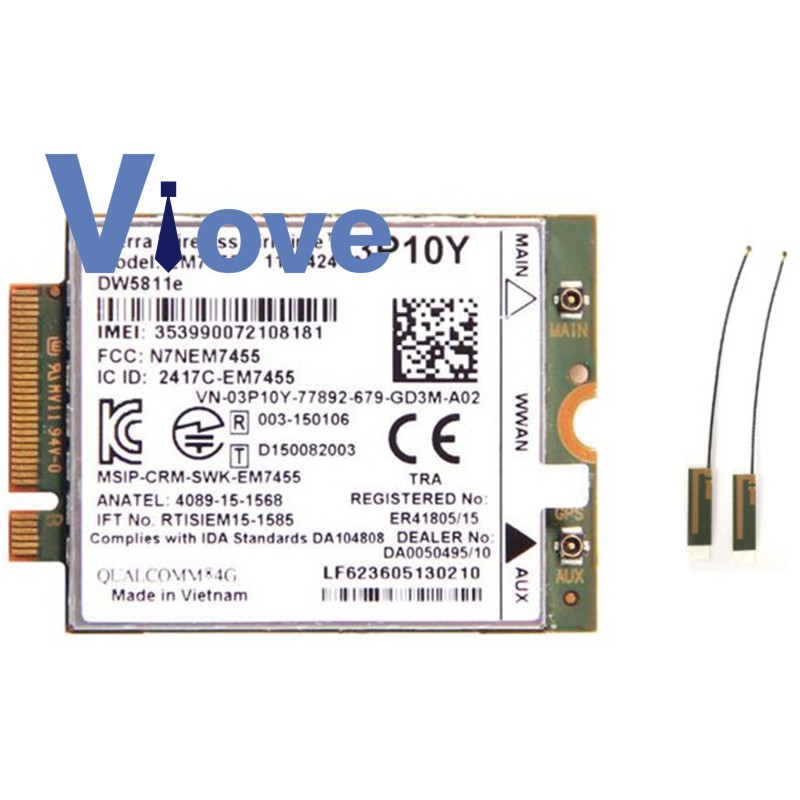 Sierra Wireless Airprime EM7455 DW5811E 3P10Y CAT6 4G ule FDD / TDD