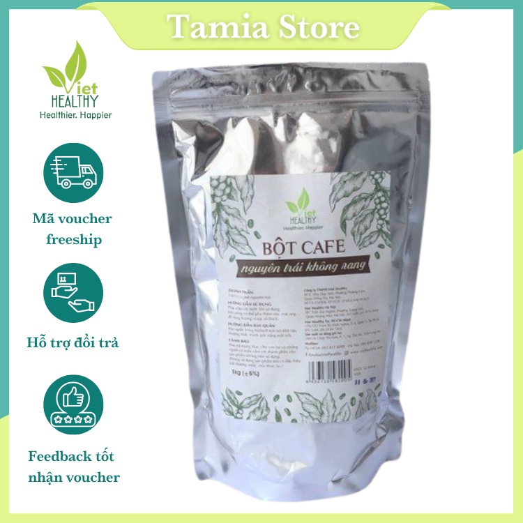 Coffee Enema Thải độc cà phê (Nguyên trái không rang) Viet Healthy 1kg