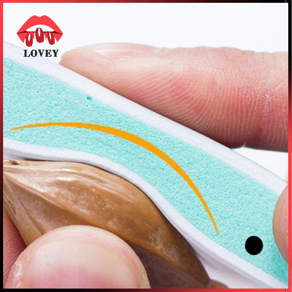 [Hàng mới về] Khối dũa đánh bóng móng tay hai mặt lục và trắng đa năng