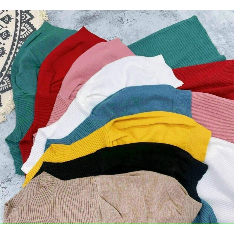 Áo len dệt kim TAY LỠ VAI BỒNG 7 màu xinh xắn | WebRaoVat - webraovat.net.vn