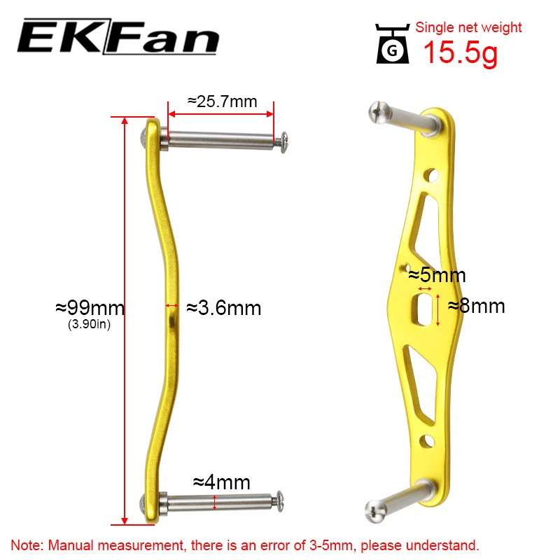 Tay Cầm Guồng Quay Cần Câu Cá Bằng Hợp Kim Nhôm CNC 99mm 8 * 5MM Chuyên Dụng Cho Daiwa Shimano DIY