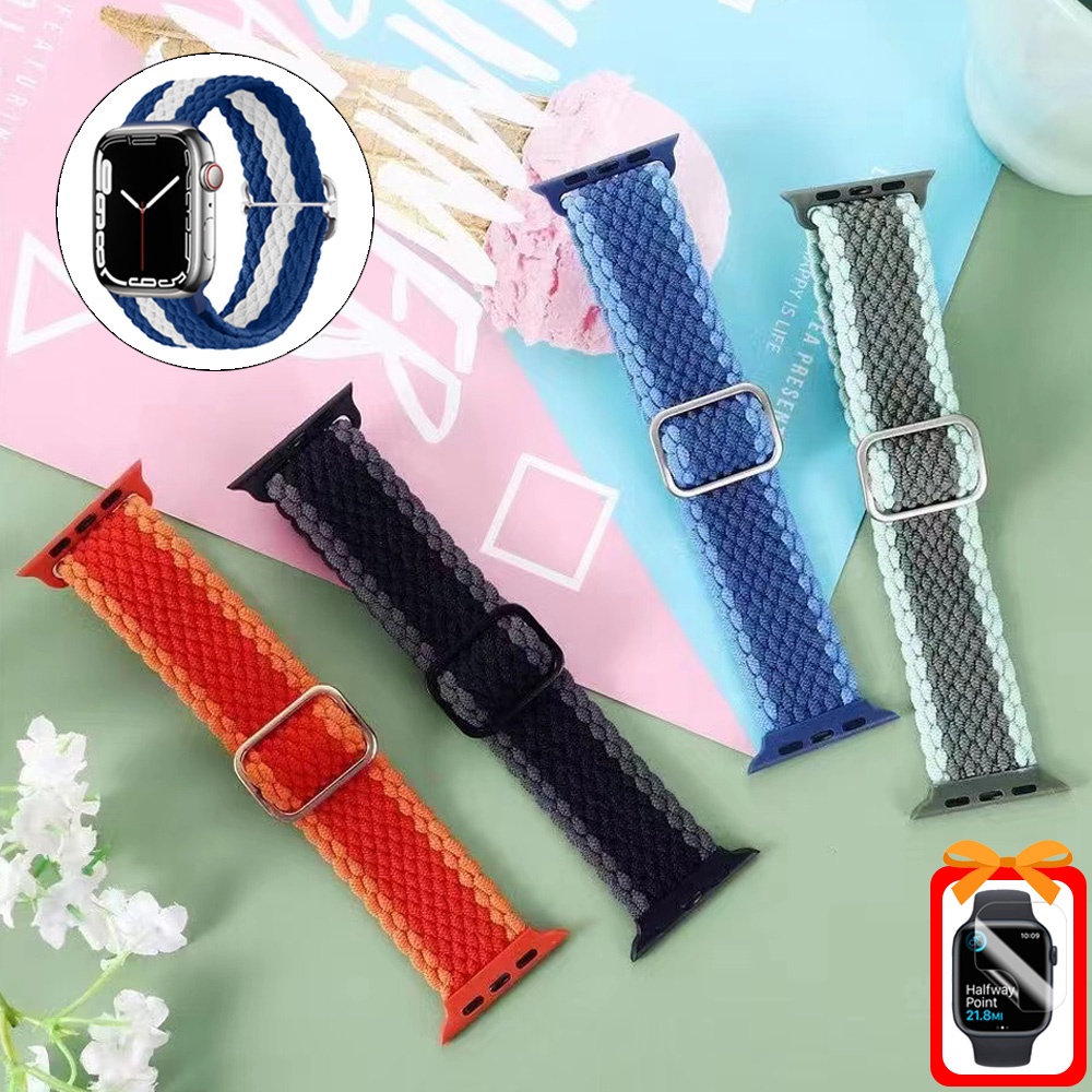 Dây Đeo Nylon Cho Đồng Hồ Thông Minh iWatch Series 7/6/5/4/3/SE 45mm 41mm 44mm 40mm 42mm 38mm