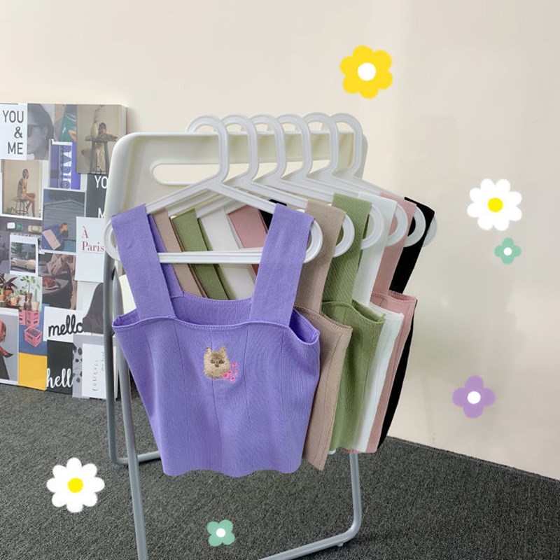 Áo Thun Dệt Kim Thiết Kế Đơn Giản Thời Trang 6 Màu Lựa Chọn