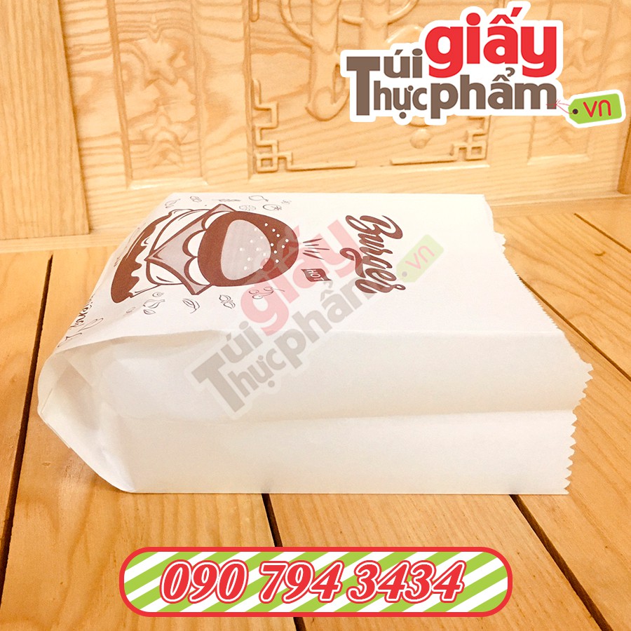 1000 Túi Đựng Burger (giấy hút dầu MG - Hình Bánh)