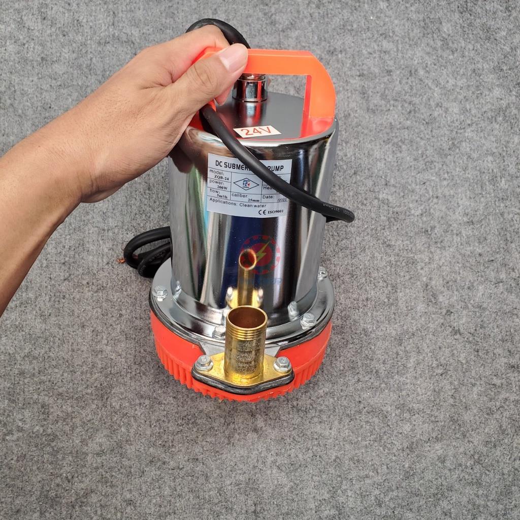 Bơm chìm INOX Bơm hút đáy bể cá inox dùng điện 12V 24V công suất 180W - Chống ngập