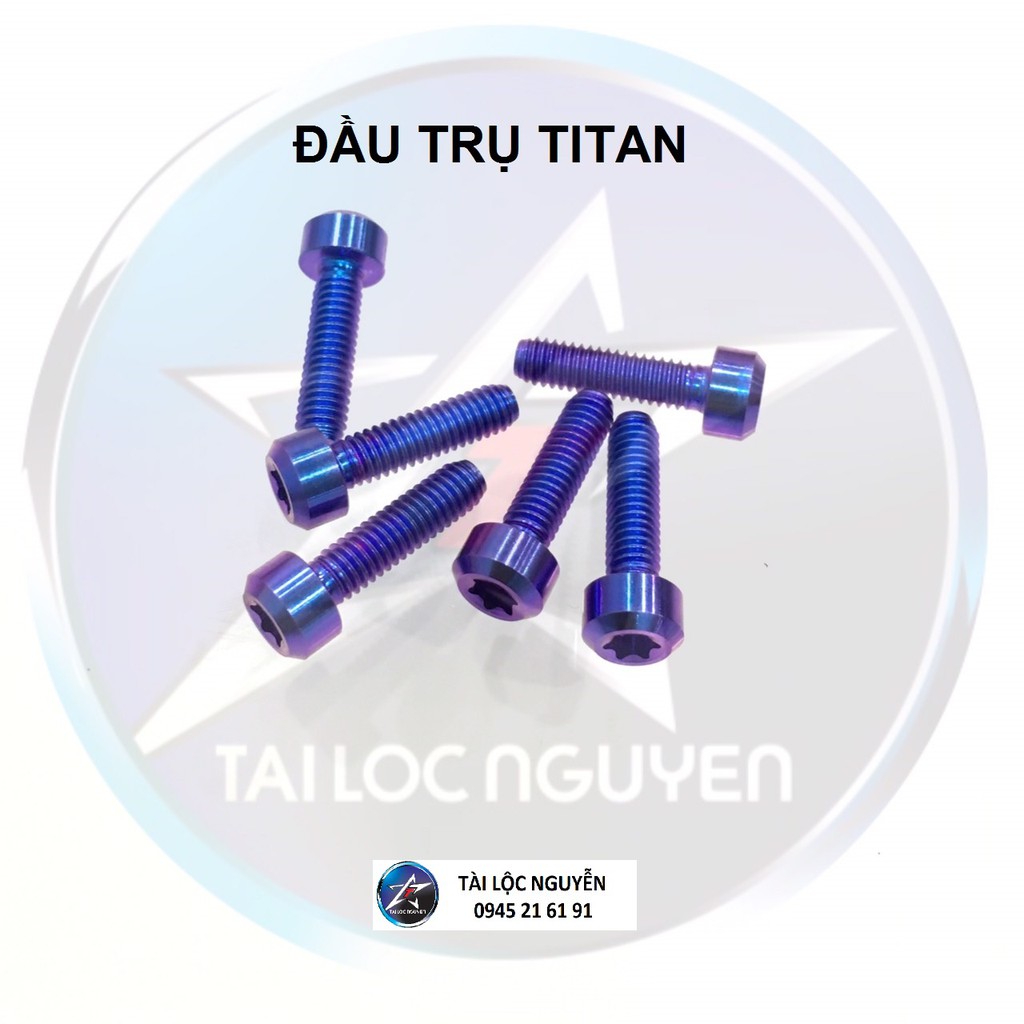 ỐC NẮP DẦU 4LI TÍM TITANIUM VÀ XANH NGỌC