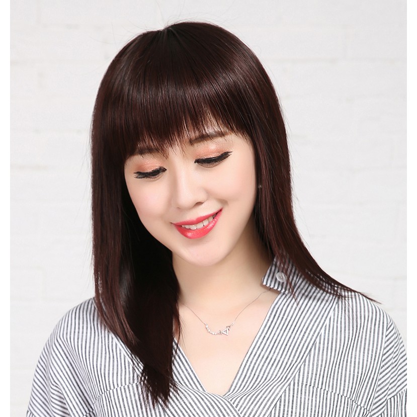 [TẶNG KÈM LƯỚI] Tóc giả nữ Hàn Quốc CÓ DA ĐẦU - TG11