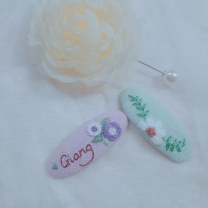 KẸP TÓC THÊU TAY HANDMADE / 1 CHIẾC