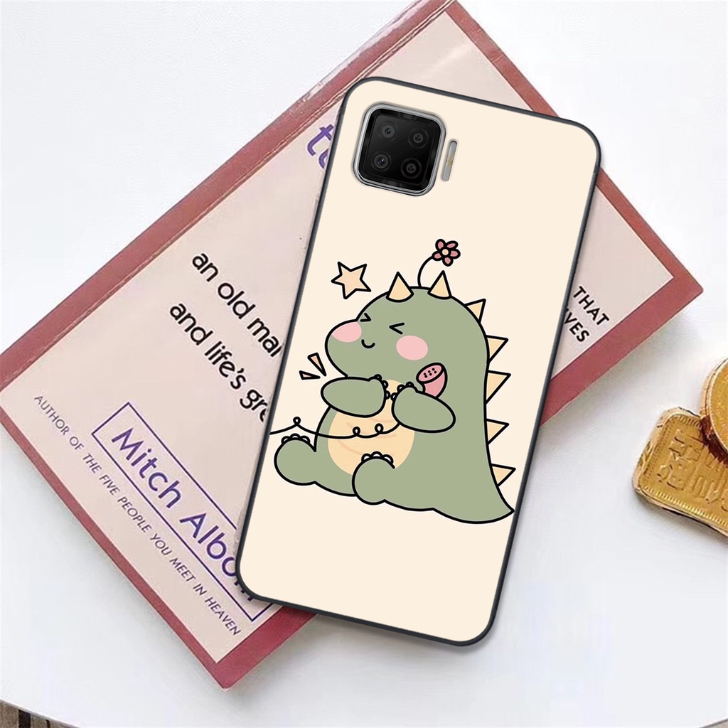 Ốp lưng Oppo A73 - A93 in hình khủng long cute