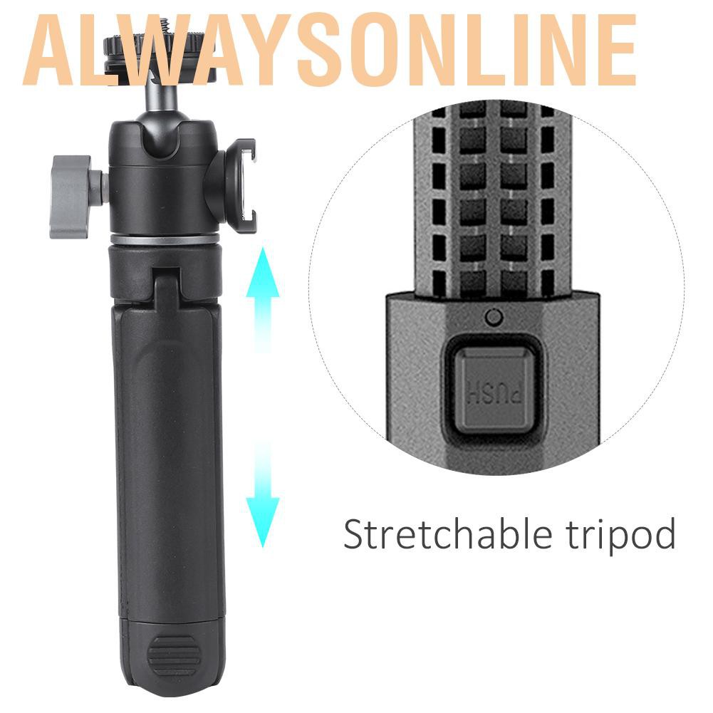 Alwaysonline Ulanzi U-Vlog Extend Tripod with Double Cold Shoe Ballhead Mount fr Phone Camera