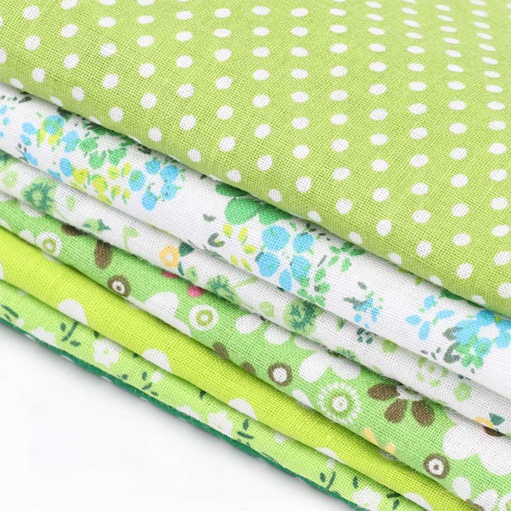 Set 7 Tấm Vải 25x25cm Họa Tiết In Làm Đồ Thủ Công Đa Dụng