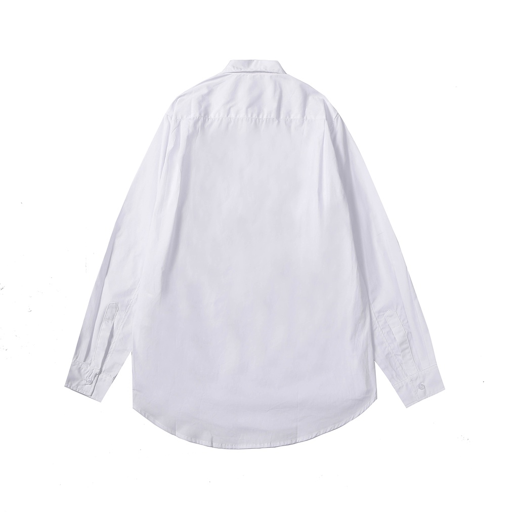 ❤❀  ❤ Áo Sơ Mi Tay Dài Vải Cotton Thêu Hình Trái Tim Thời Trang Cho Các Cặp Đôi