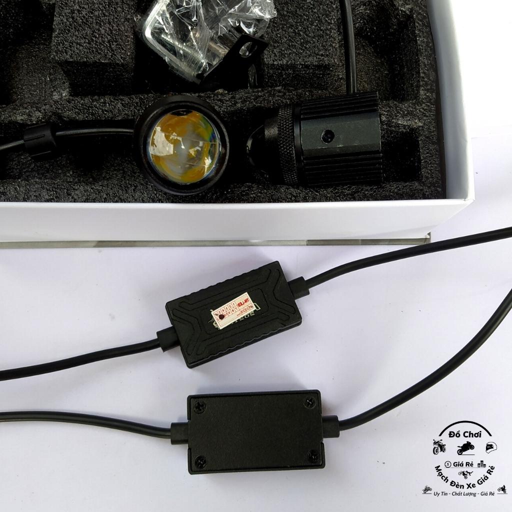 Đèn trợ sáng bi cầu mini 2 màu hàng chuẩn loại 1 có nguồn balat và quạt tả nhiệt siêu sáng