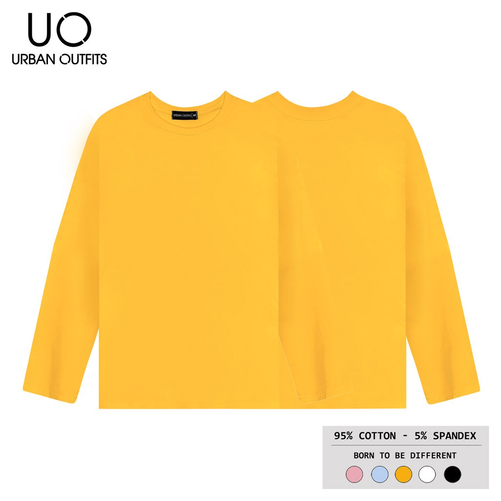 Áo Thun Tay Dài Nam Nữ Form Rộng URBAN OUTFITS Kiểu Trơn TDO01 100 cotton 4 Chiều | BigBuy360 - bigbuy360.vn