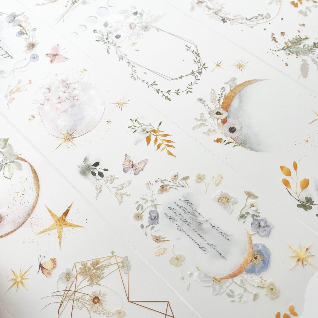 Chiết lẻ chu kỳ 165cm cuộn Floral Moon by Journal Pages