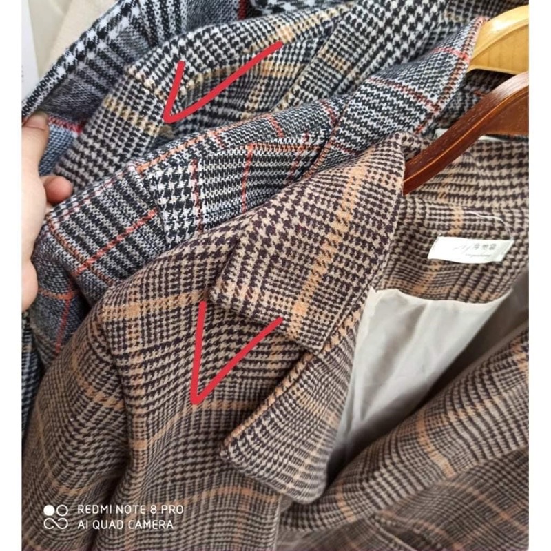 528k áo khoác vét dạ kẻ sọc