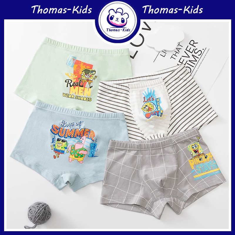 Bộ 4 quần lót Boxer chất lượng cao cho bé B142