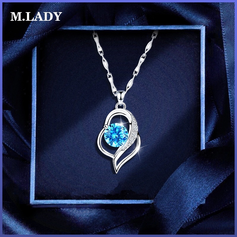 Dây Chuyền Bạc Nữ - Trái Tim Tình Yêu - Vòng Cổ Bạc Sterling M.Lady Jewelry (MLJ)
